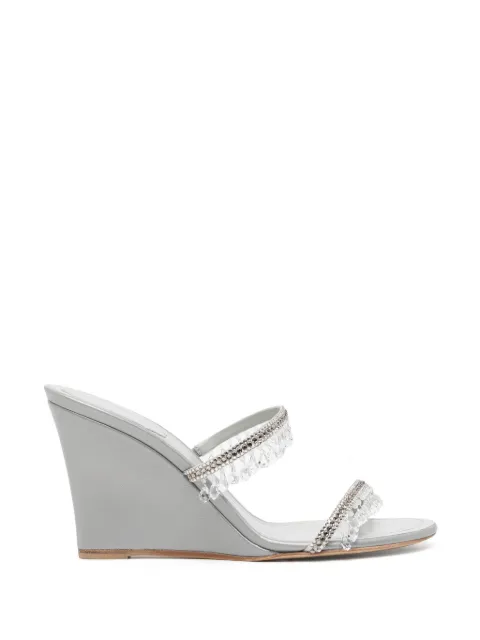 René Caovilla 80mm crystal-embellished sandals Grey C12804080RN01V232