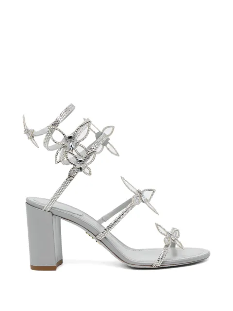 René Caovilla 80mm crystal-embellished sandals Grey C12841080RN01V232