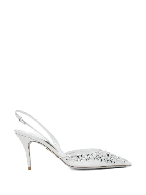 René Caovilla 80mm crystal-embellished pumps White C12799080CRINV148