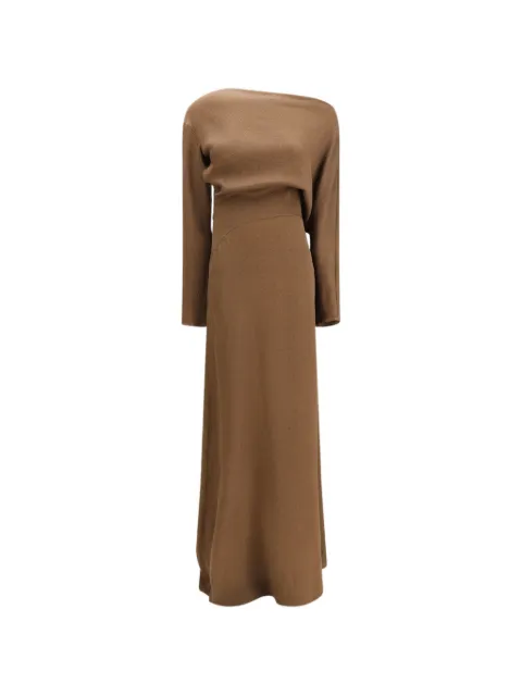 Petar Petrov asymmetric maxi dress Brown PPSS26DR05092