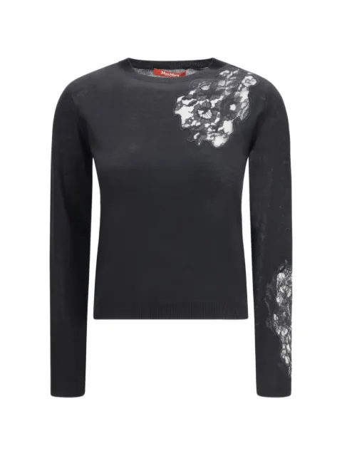 Max Mara lace appliqué T-shirt Black 2616361025600