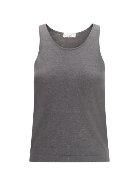Brunello Cucinelli scoop-neck tank top Grey M41848600C079