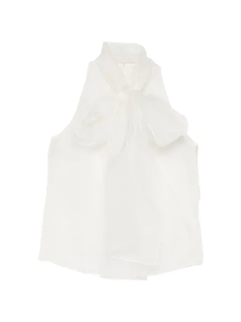 Isabel Sanchis silk scarf blouse Neutrals 219KAUR