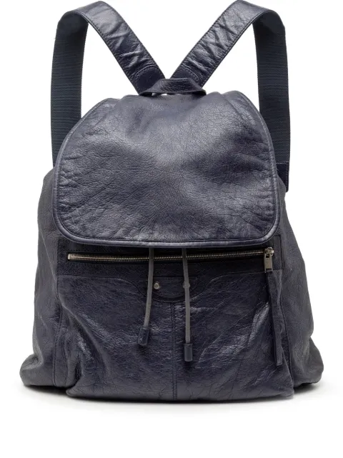 Balenciaga Pre-Owned 2003-2022 Lambskin Motocross Classic Traveler backpack Blue EHJII58C8YN8PH3P