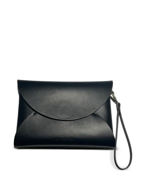 Kata Szegedi nappa leather clutch bag Black KSCL25100