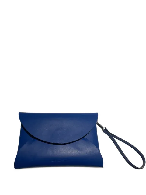 Kata Szegedi nappa leather clutch bag Blue KSCL25102