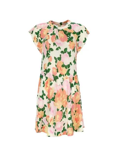 Stella McCartney floral mini dress Neutrals 6A06323HS330