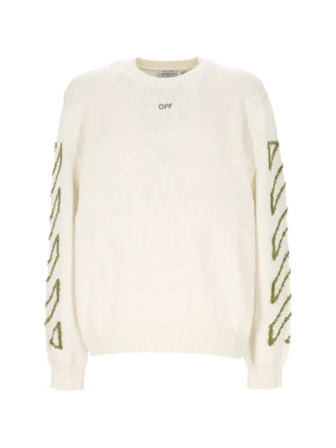 Off-White crew-neck sweater White 44MHE087S26K001110