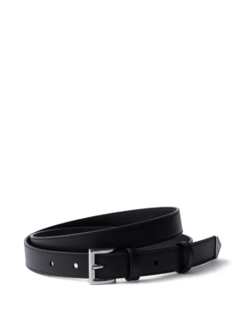 Prada metal buckle triangle logo belt Black 1CC6258NQ
