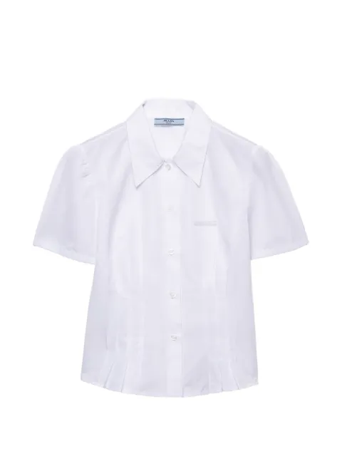 Prada short-sleeved poplin shirt White P499HSOOO1XV2