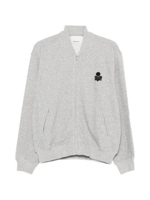 MARANT Marty zip-fastening logo-detail sweatshirt Grey SW0161HBD1M05H