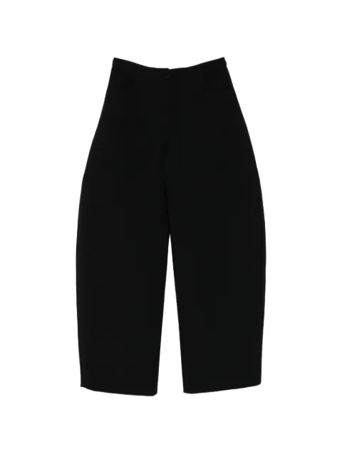 Isabel Sanchis structured curved-leg palazzo pants Black 40BAOS