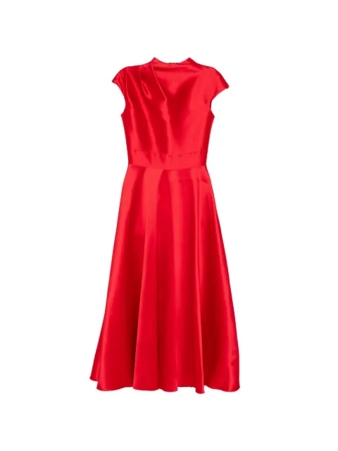 Isabel Sanchis cap-sleeves midi dress Red HATO1066