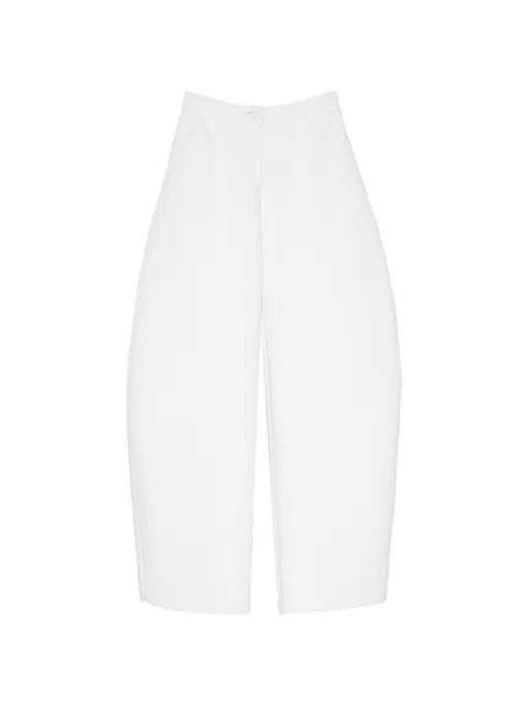 Isabel Sanchis structured curved-leg palazzo pants Neutrals 40BAOS
