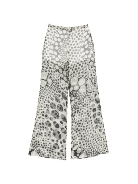 Isabel Sanchis sheer polka-dot trousers White 46BARGOPRINT