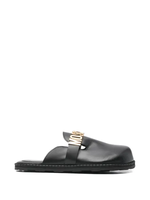Moschino logo-plaque mules Black MB10162G0OGA0000