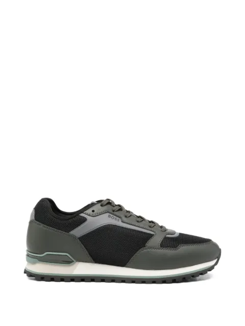 BOSS lace-up panelled sneakers Black 50557903
