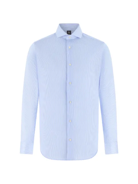 Boggi Milano striped naples-collar shirt Blue BO26P060301