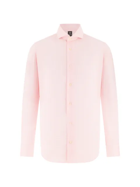 Boggi Milano naples-collar slim-fit shirt Pink BO26P060102