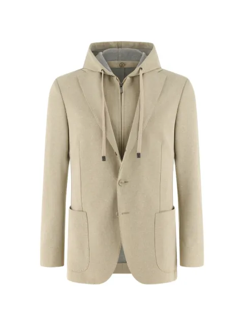 Boggi Milano Madison sweatshirt jacket in a stretch cotton blend Neutrals BO26P045501
