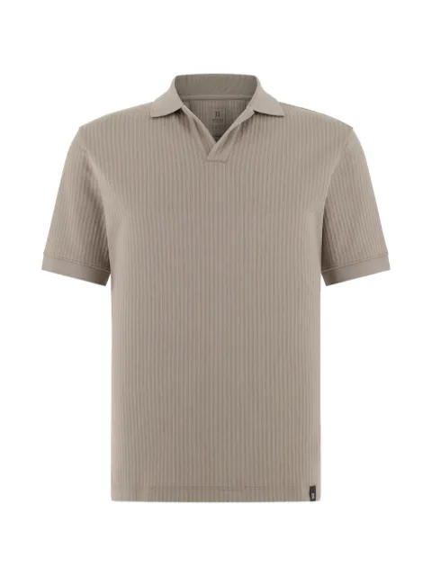 Boggi Milano pima cotton jacquard polo shirt Neutrals BO26P076002
