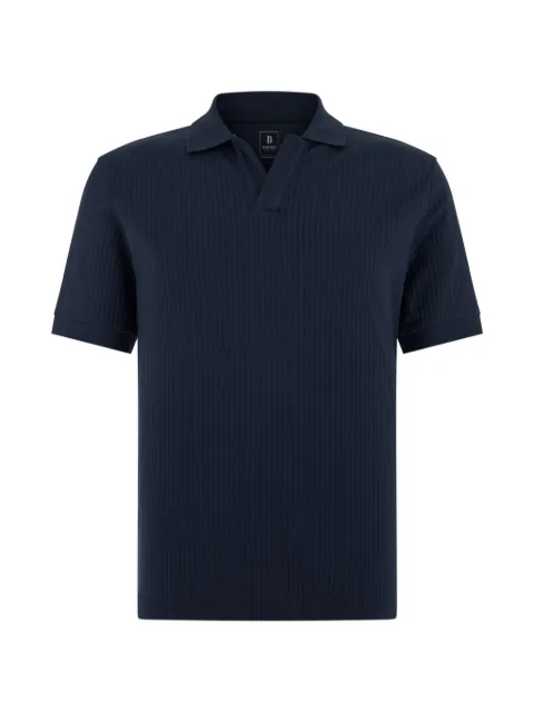 Boggi Milano pima cotton jacquard polo shirt Blue BO26P076001