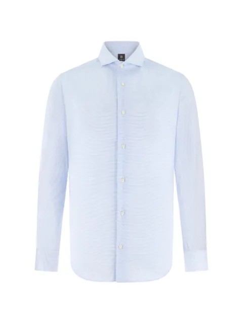 Boggi Milano naples-collar slim-fit shirt Blue BO26P060101