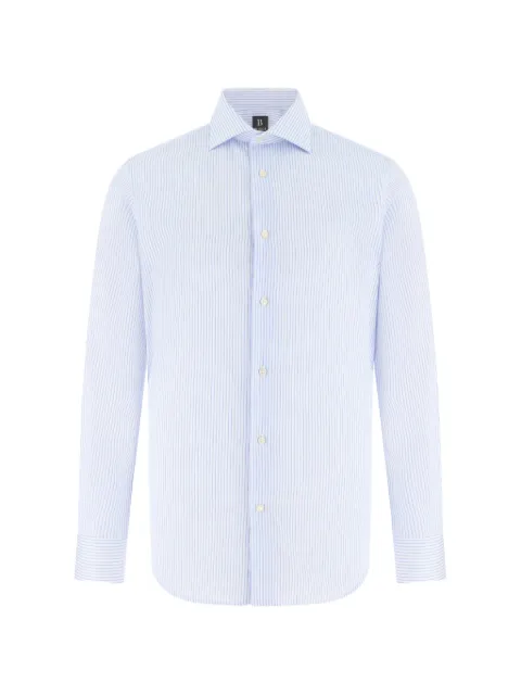 Boggi Milano regular fit striped cotton shirt White BO26P057801