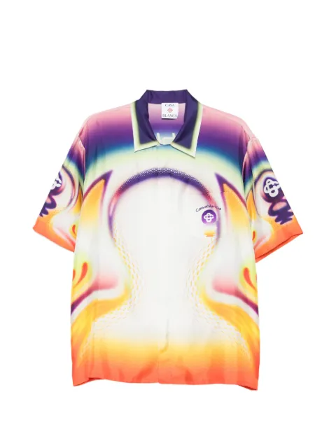 Casablanca Sporchid SS printed shirt White MSS26SH00301