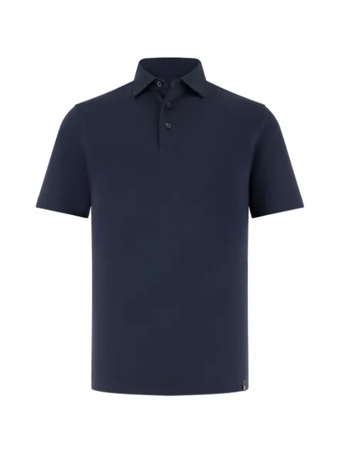Boggi Milano button short-sleeve polo shirt Blue BO26P074302