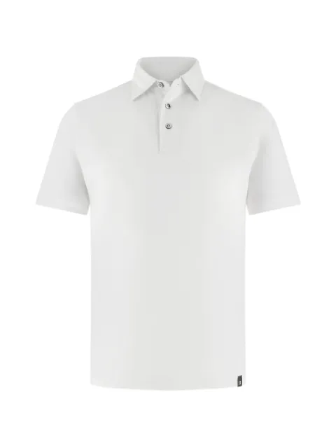 Boggi Milano branded-button short-sleeve polo shirt White BO26P074301