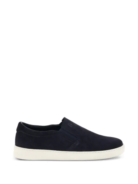 Boggi Milano Heritage slip-ons in suede leather Blue BO26P070202