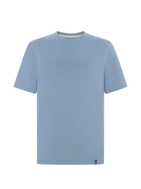 Boggi Milano high-performance piqué T-shirt with S-Cafè® yarn Blue BO26P056404