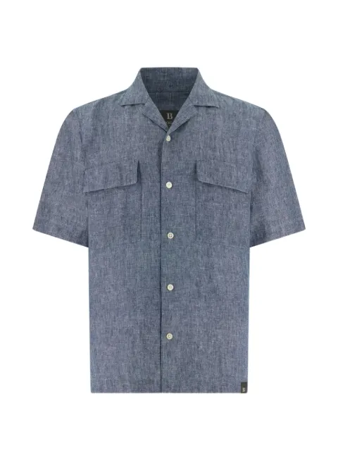 Boggi Milano camp collar shirt Blue BO26P042601