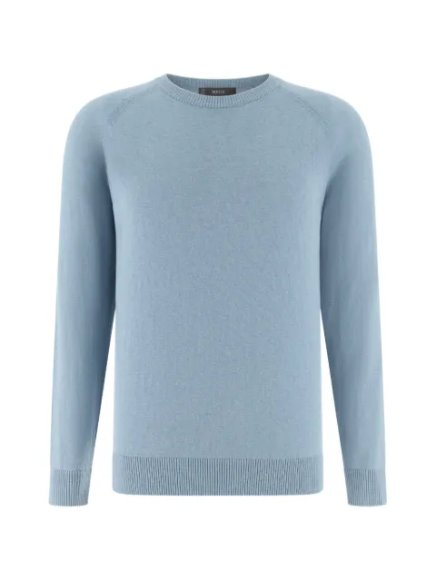 Boggi Milano crew-neck raglan sweater Blue BO26P054503