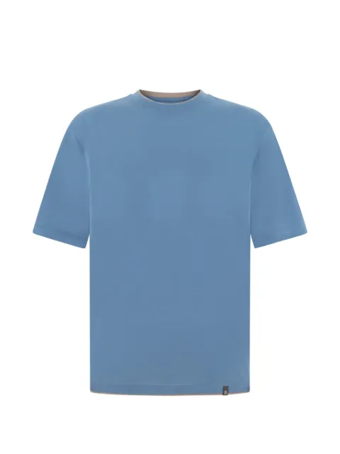 Boggi Milano contrasting-trim cotton T-shirt Blue BO26P049904