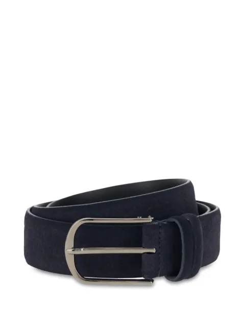 Boggi Milano printed suede belt Blue BO26P025202