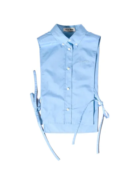Miu Miu poplin shirt Blue MK2024SOOO19SE