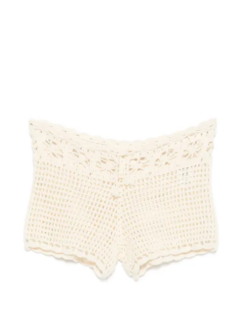 TERRY PUESTO Lido crochet-knit shorts Neutrals SS26LSCRE