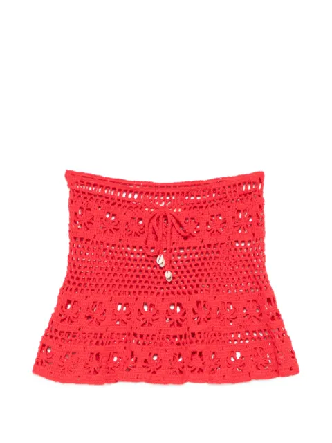 TERRY PUESTO crochet-knit skirt Red SS26BONSKROSS