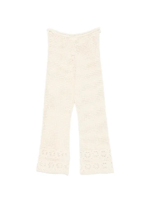 TERRY PUESTO crochet-knit trousers Neutrals SS26PRIMAVERACRE