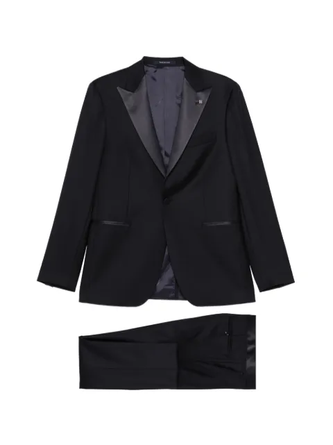 Tagliatore shawl-lapel suit Black SFNJ15A01LIS070001