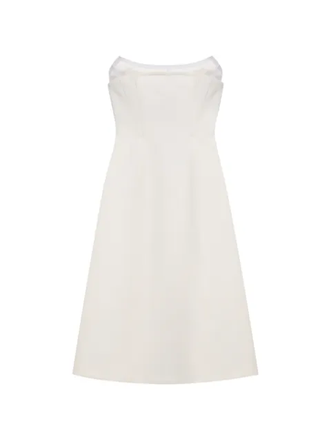 Blumarine shaped-neck midi dress White A544A350A