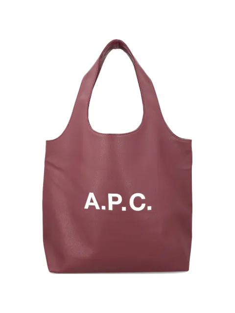 A.P.C. logo-print shoulder bag Red PUABOM61565HAC