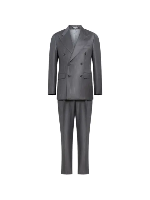 FRANZESE COLLECTION pinstripe double-breasted suit Grey FR410A
