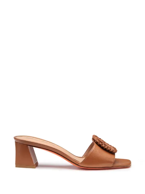 Santoni woven buckle sandals Brown WHNA72080HA2N