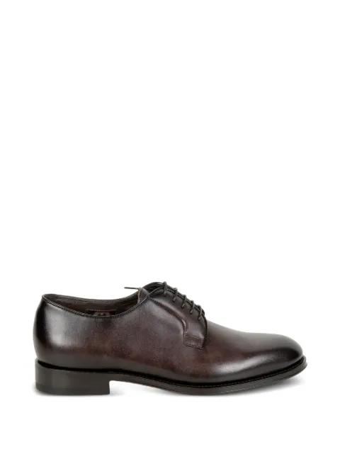 Santoni lace-up flat derby shoes Brown MCCO17837PG4HOBRT53