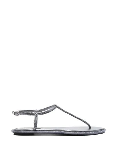 René Caovilla Diana embellished t-strap sandals Silver C11574010R001Y358