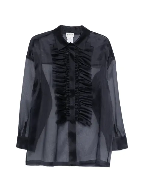 P.A.R.O.S.H. Shake ruffled shirt Blue D381288012