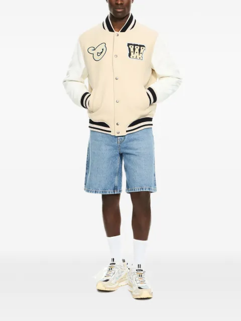 Off-White Star Logo Lea varsity jacket Neutrals 44XJA122S26L002110